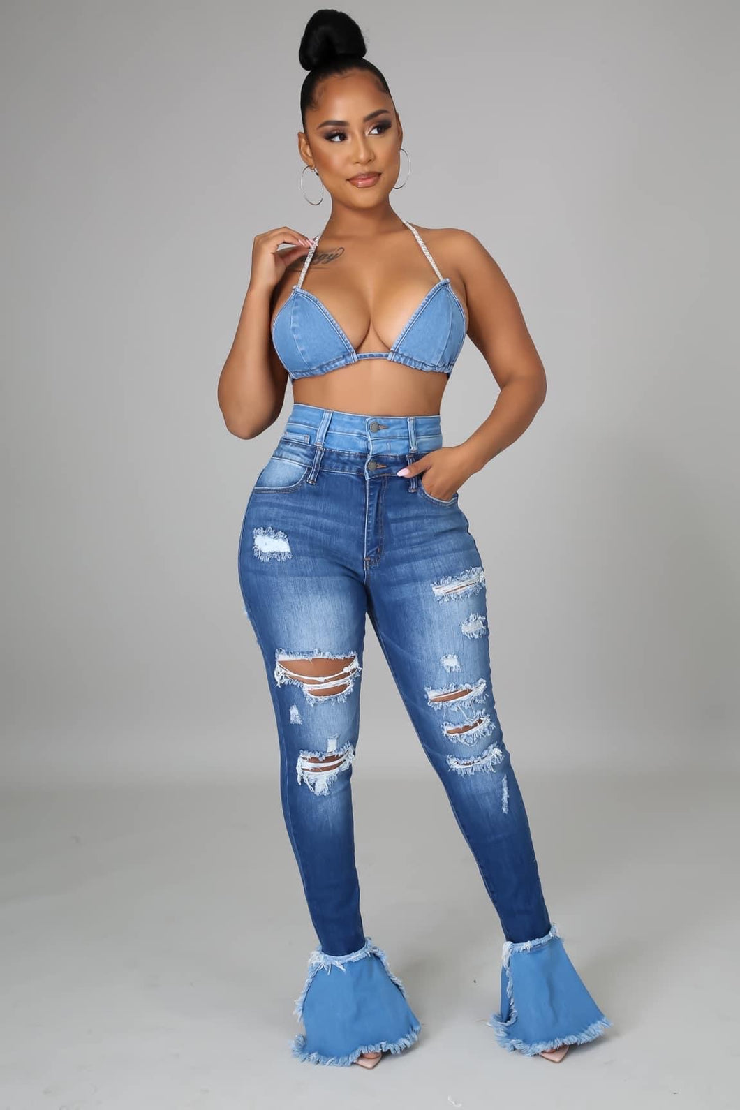 Not So Common Distressed Denim Jeans